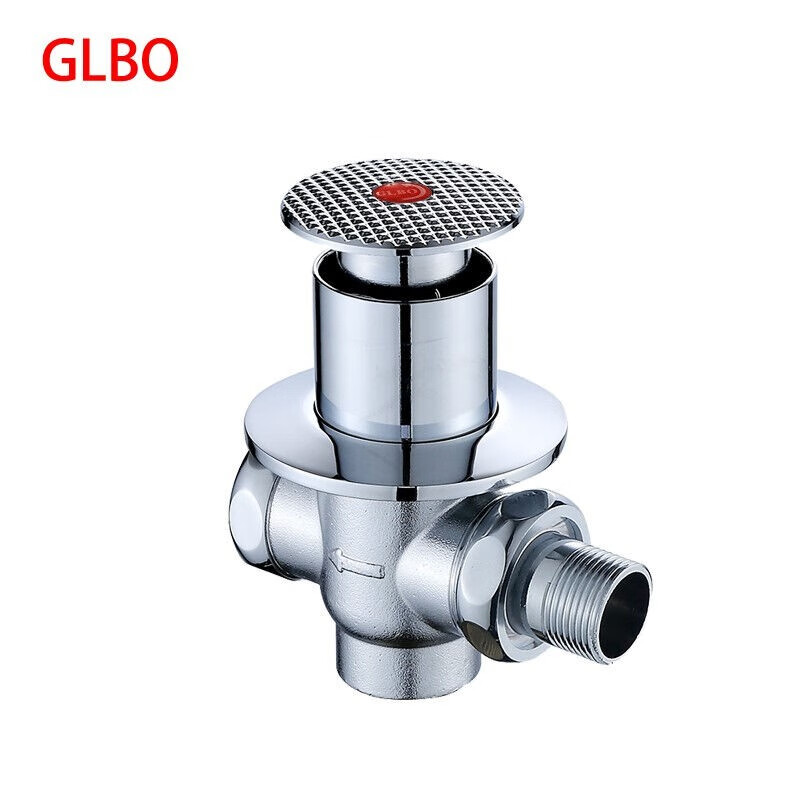 glbo脚踩式冲洗阀脚踏开关蹲便器可调节暗装厕所卫生间浴室冲水阀
