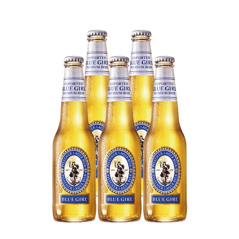 国产蓝妹淡色拉格啤酒330ml瓶 蓝妹啤酒 330ml 5瓶