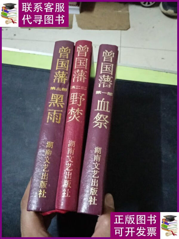 长篇历史小说曾国藩:血祭,野焚,黑雨(三部) 湖南文艺出版社