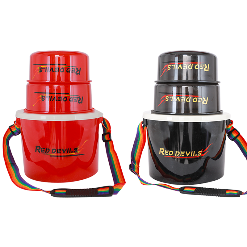 饵料桶开饵桶活鱼桶肩带多功能黑坑超大号打饵桶盆散炮盆a 赤鬼饵料桶