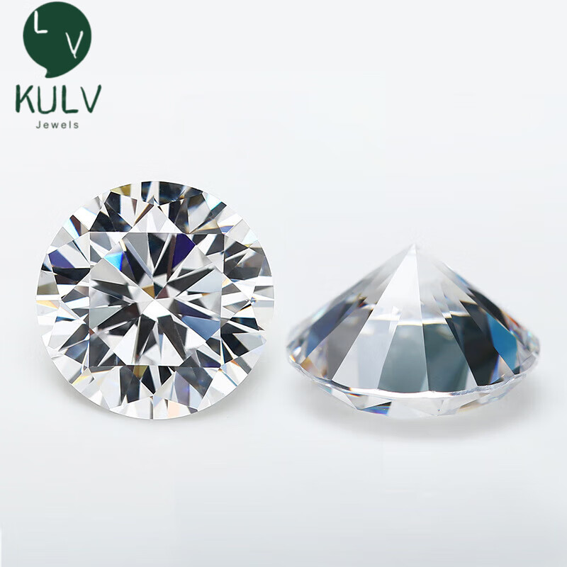 KULV锆石裸石人工钻石培育钻石水晶钻粒莫桑钻戒面4克拉10mm八心八箭 4.0mm(10颗)