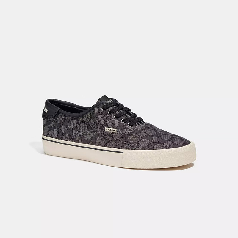 蔻驰(coach)奢侈品男鞋 skate lace up 经典标志透气舒适男士板鞋休闲
