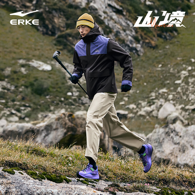 鸿星尔克【山境】冲锋运动风衣冬季男士户外硬壳三合一加绒加厚外套男上衣