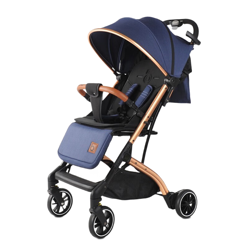 寶寶好 嬰兒推車高景觀可坐躺輕便折疊兒童避震拉桿式手推車QZ1牛仔藍(lán)