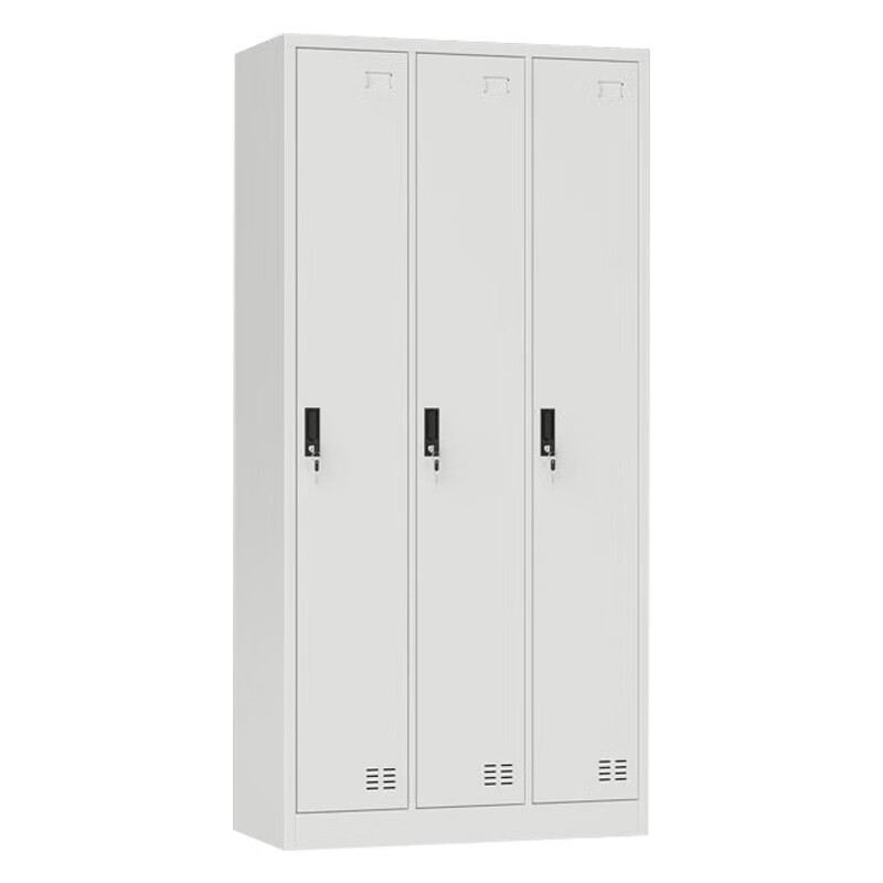 景绮家具 纯白加厚钢制三门更衣柜 900*500*1850mm