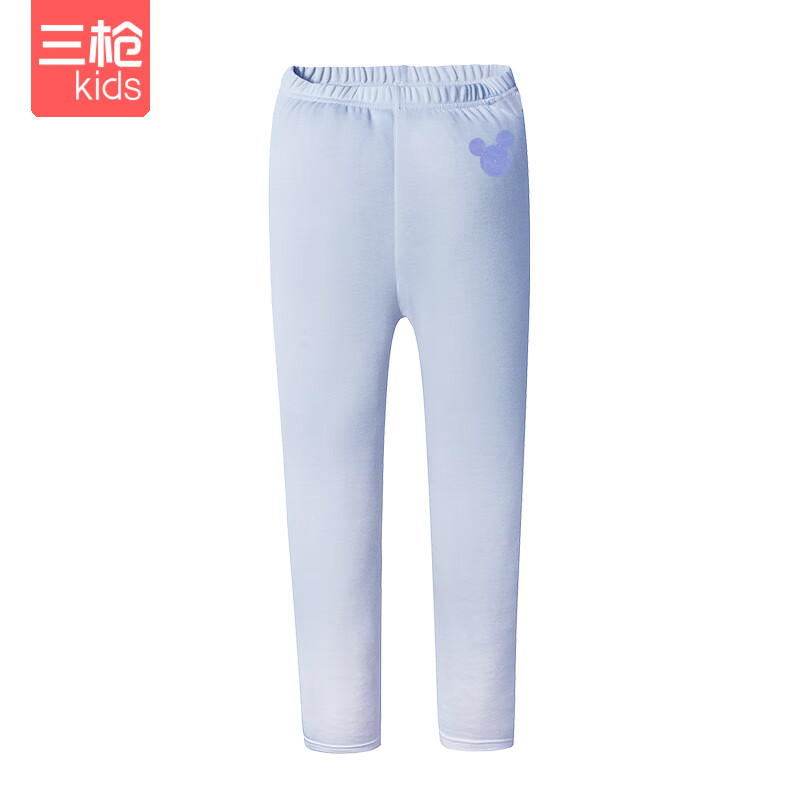 三枪男女童秋冬棉质秋裤学生宝宝长裤松紧口A类卡通印花亲肤舒适单裤 浅柠檬-少儿款 97棉 170