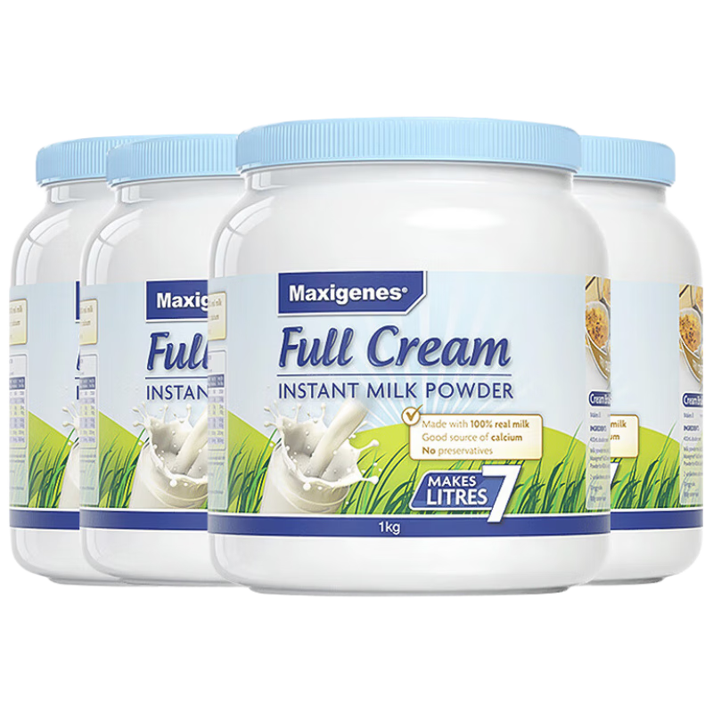 ����׿��Maxigenes��������ȫ֬�̷۸߸ƶ�ͯѧ���ɳ�1kg*4��