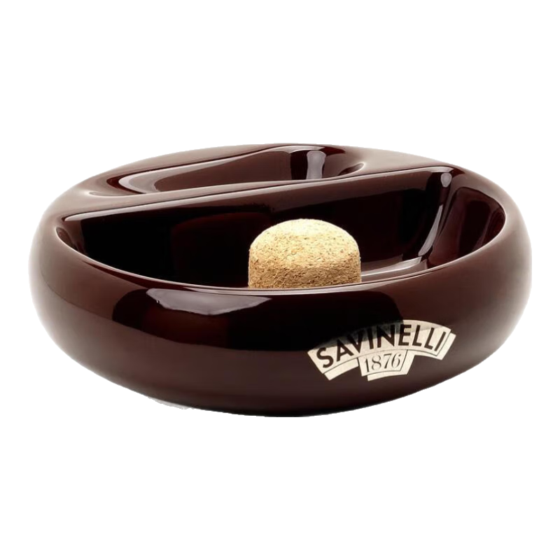 沙芬（SAVINELLI）意大利進(jìn)口陶瓷煙斗斗架支架煙灰缸W1007多色高檔男士禮品 【W(wǎng)1007-M  一斗位】棕色