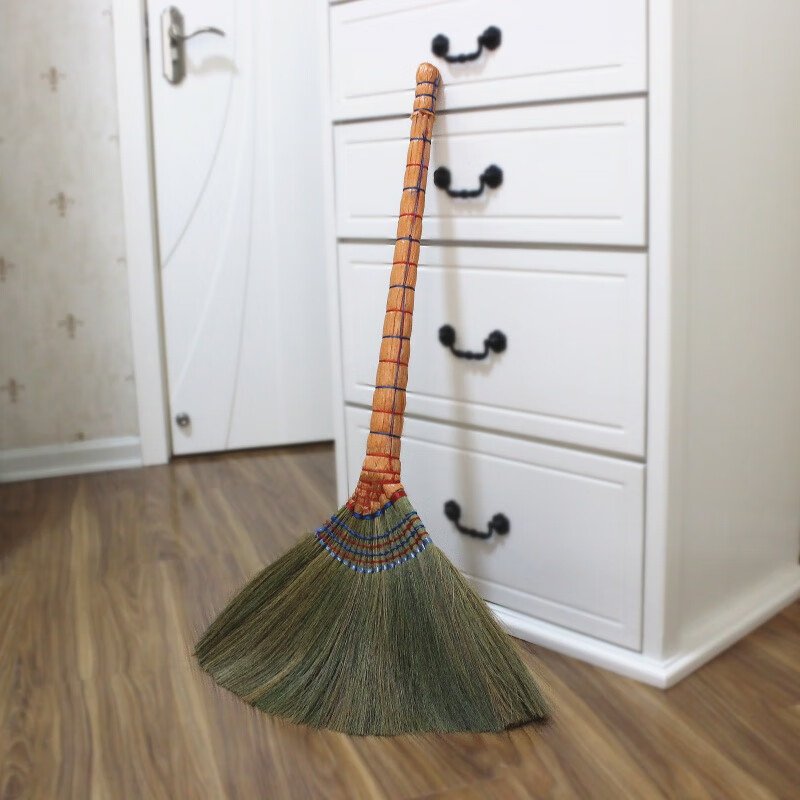 扫把单个手工编织芒草扫帚软毛扫把家用木地板瓷砖清洁扫头发神器 扫把全长88-90cm左右 头宽44-45c