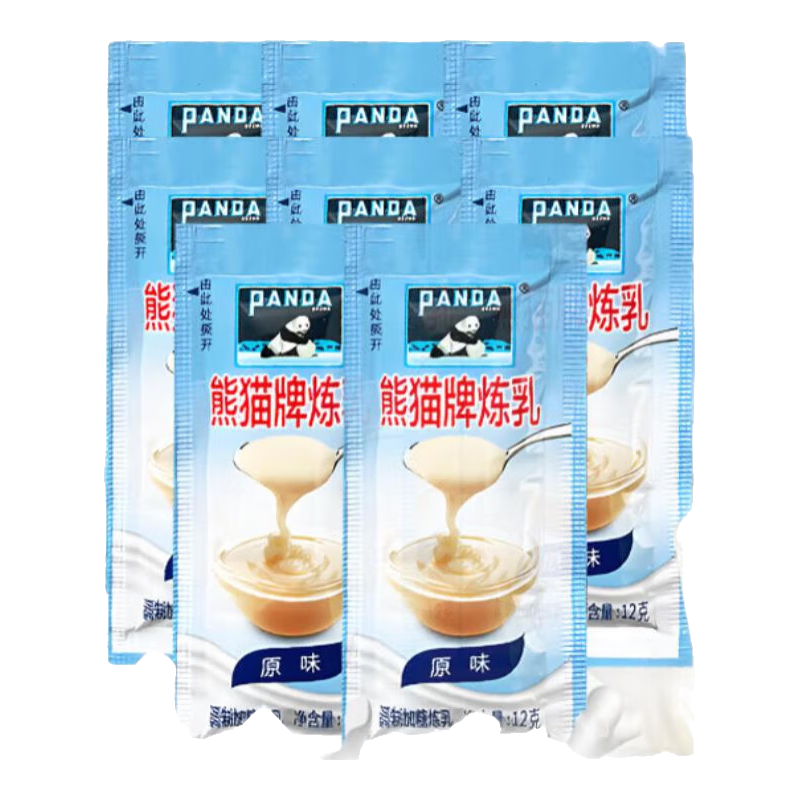 熊猫（PANDA）炼乳奶茶甜品咖啡好伴侣早餐面包三明治酱料蛋挞烘焙材料12g*10袋