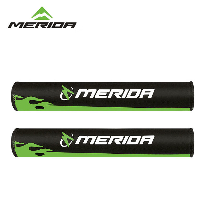 MERIDA美利達(dá)自行車護(hù)鏈貼鏈條貼車架貼魔術(shù)貼保護(hù)車漆山地車公路配件 （抗磨面料 貼合車架）黑綠-雙只