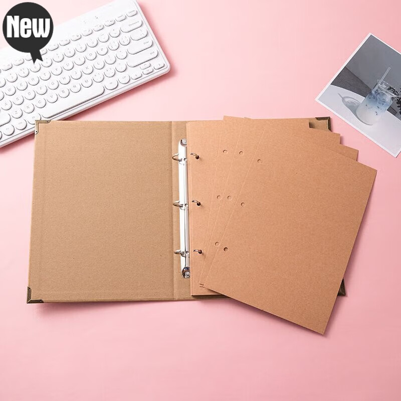 牛皮纸复古留言本加厚手帐本大学生 空白封面 牛卡纸30张(无工具礼包)