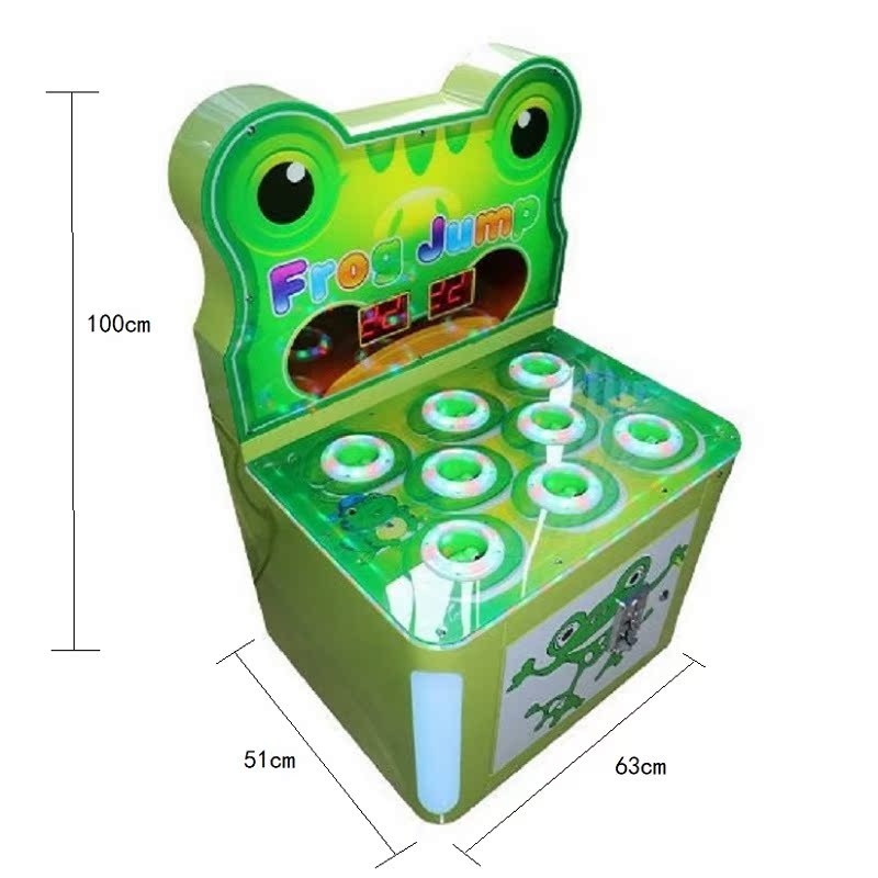 BREAZA电玩城游戏厅亲子青蛙跳跳蛙敲击打地鼠投币彩票机游戏机儿童乐园 青蛙打地鼠