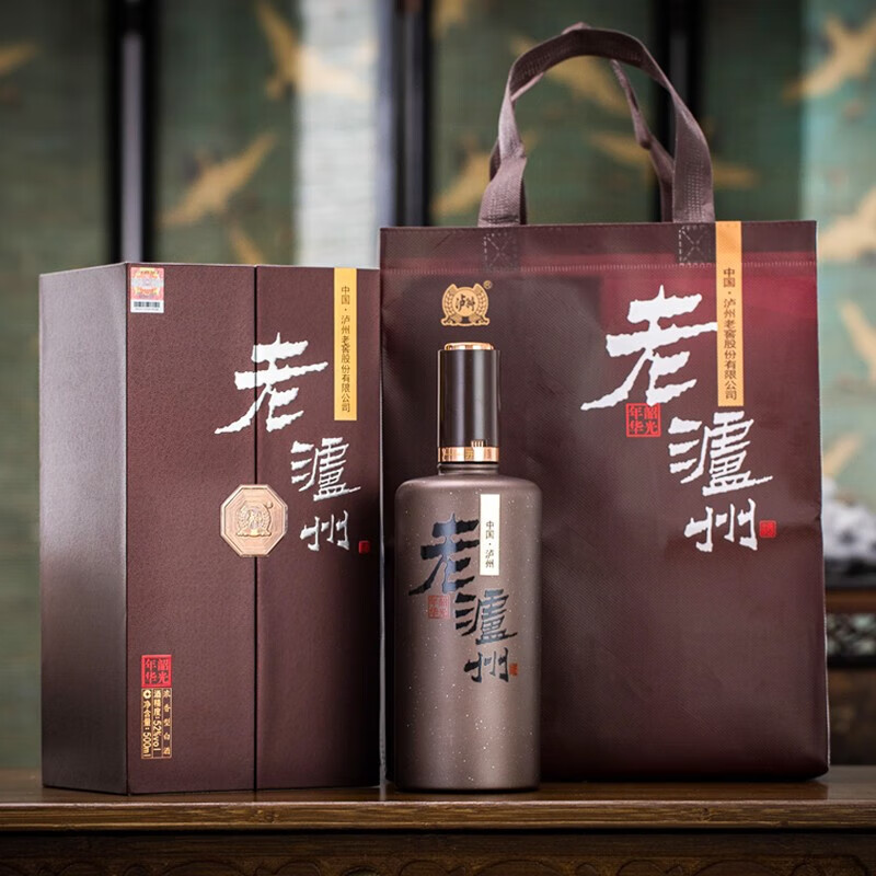 泸州老窖52度白酒浓香型粮食酒宴请年货送礼高端白酒礼盒 52度 500mL 2瓶 韶光年华