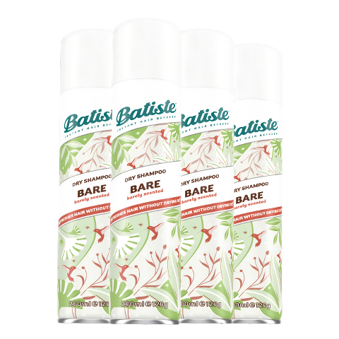 碧緹絲（batiste）免洗干發(fā)噴霧控油祛味加班熬夜油頭救急天然花香200ml*4