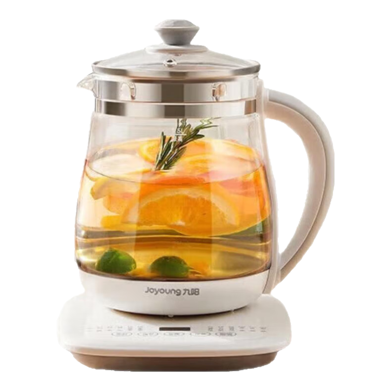 九阳（Joyoung）养生壶家用烧水壶1.5L电热水壶多功能煮茶壶全自动办公室煮茶器煎药壶玻璃花茶壶恒温 经典款- 1.5L （ 304不锈钢盘）