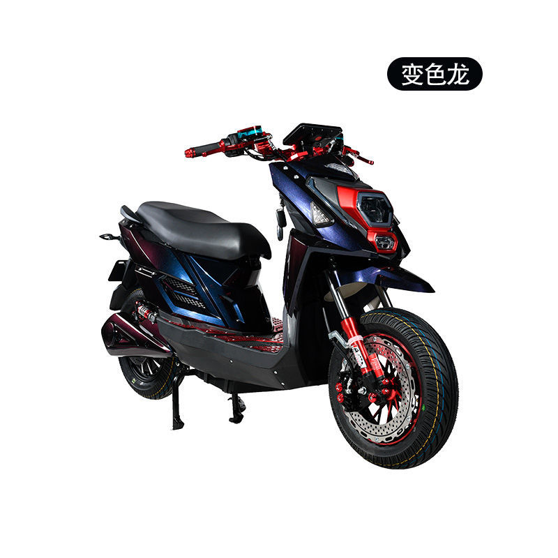 电动车高速电摩72v锂电池长跑王大功率两轮踏板车外卖爬坡王 变色龙