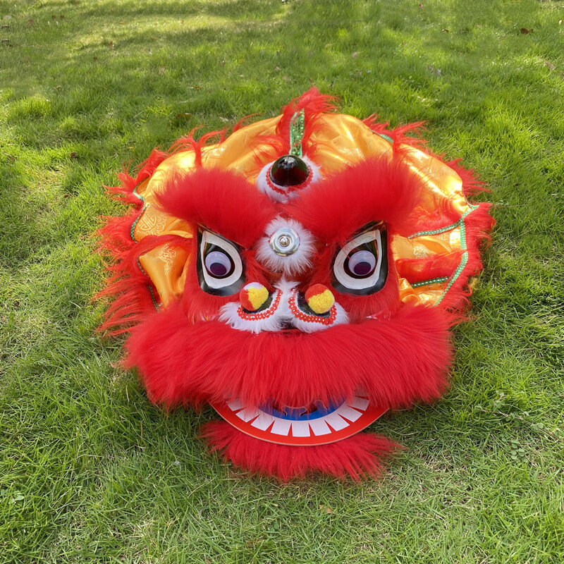 康仕途儿童舞狮玩具塑料版耐摔醒狮羊毛狮头幼儿舞台表演道具全套餐 6