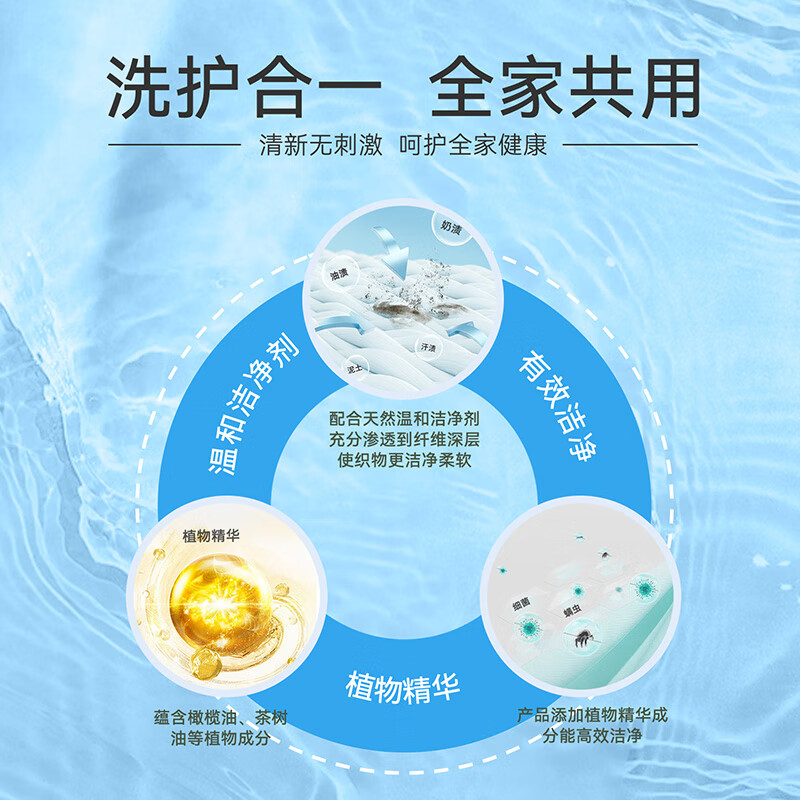 BBU婴儿深层洁净防串染去渍护色洗衣液 2Kg(买4瓶送2瓶1.2kg)