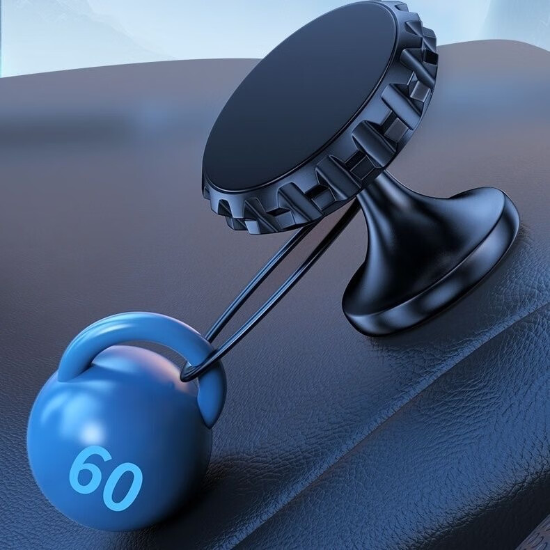 ROMK 磁吸车载手机支架 汽车导航支架车用手机架手机座金属车上用品手机价车内饰品 圆形升级【强磁】+配2片磁片