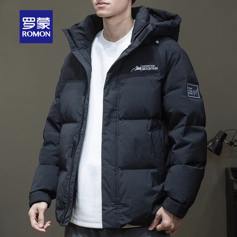 ���ڲ��������ɣ�ROMON�����޷�����2025�¿�Ѽ����ʿ�����ᱡ�пװ��ñ��ů���������� ��ɫ 2XL ����145-160�� 449Ԫ