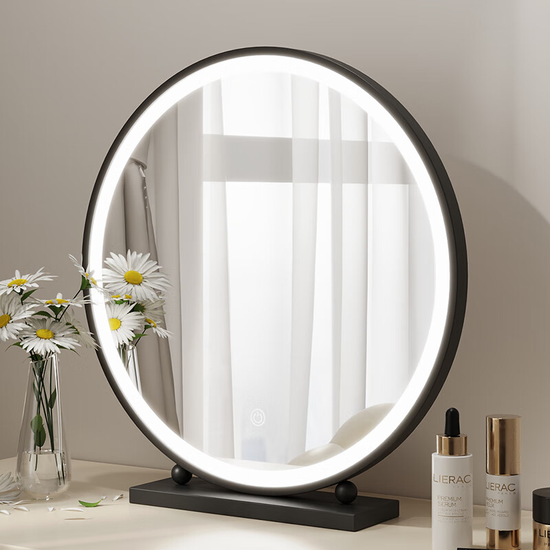 tlxt德国进口品质高端化妆镜led带灯化妆镜智能梳妆镜卧室桌面发光美