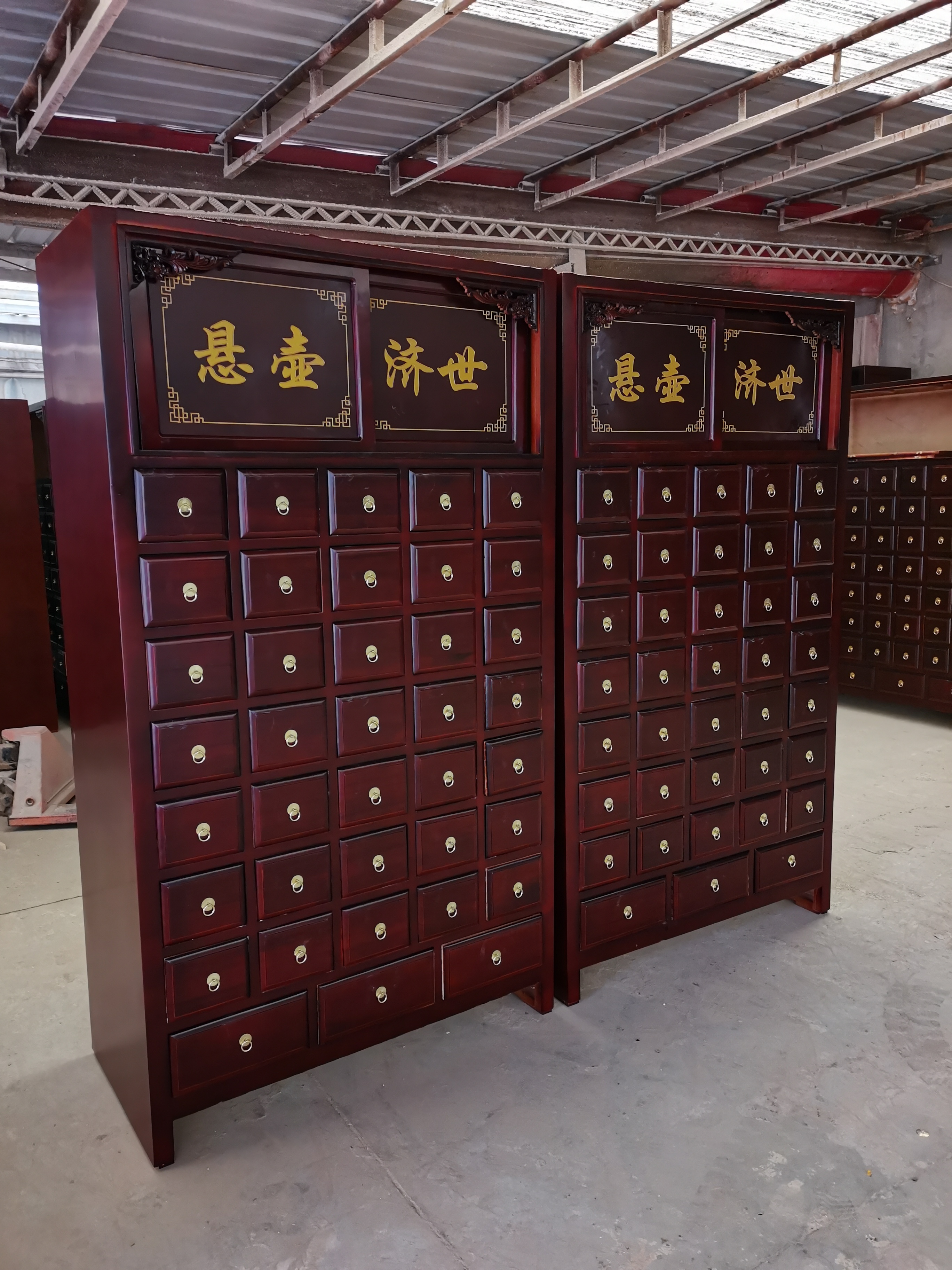 麦室【首单立减】中药柜实木中草药柜 家用经济型原木质参茸调剂台子