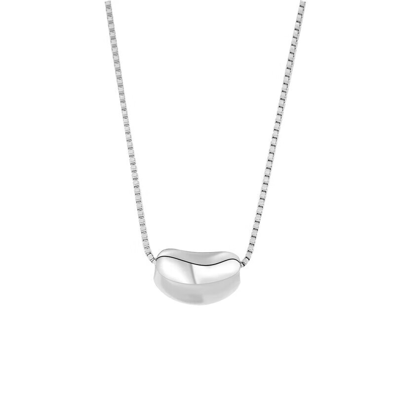 御狮航 S999足银豆豆相思情送女朋友老婆母亲闺蜜节日七夕生日礼物饰品 银豆豆项链-品牌礼盒 赠权威证书(克重约2g)