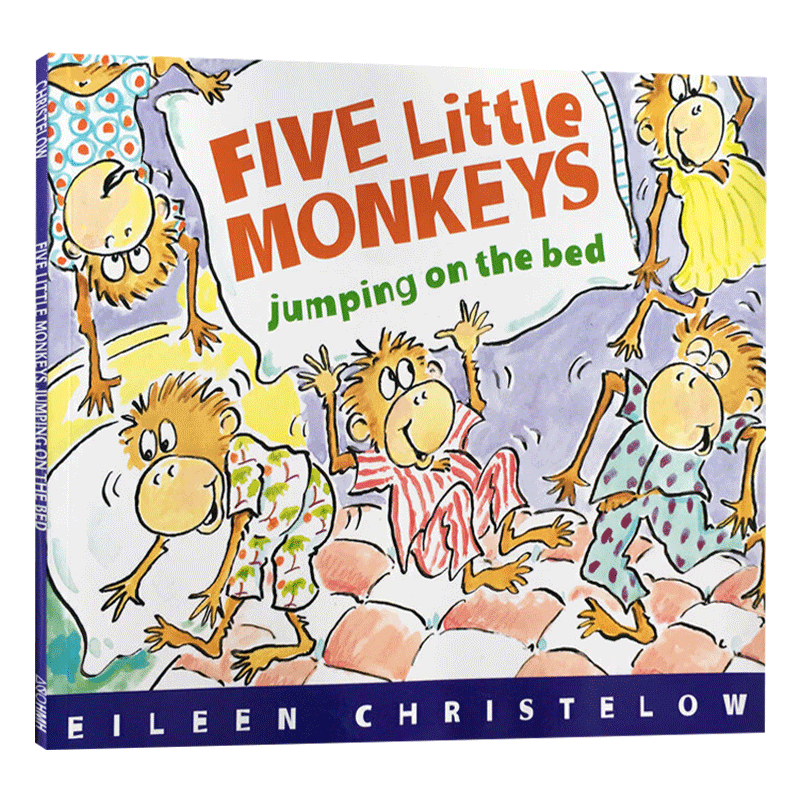 英文原版绘本 five little monkeys jumping on the bed