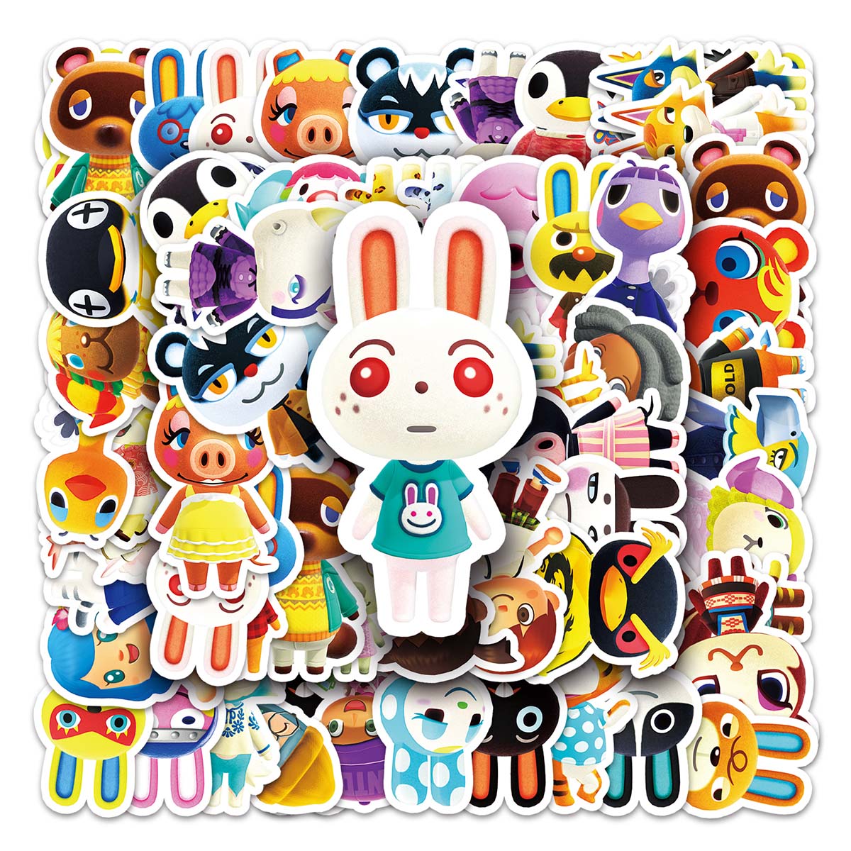 50张集合啦动物朋友会可爱卡通贴纸 西施惠狸克 行李箱笔记本电脑手机