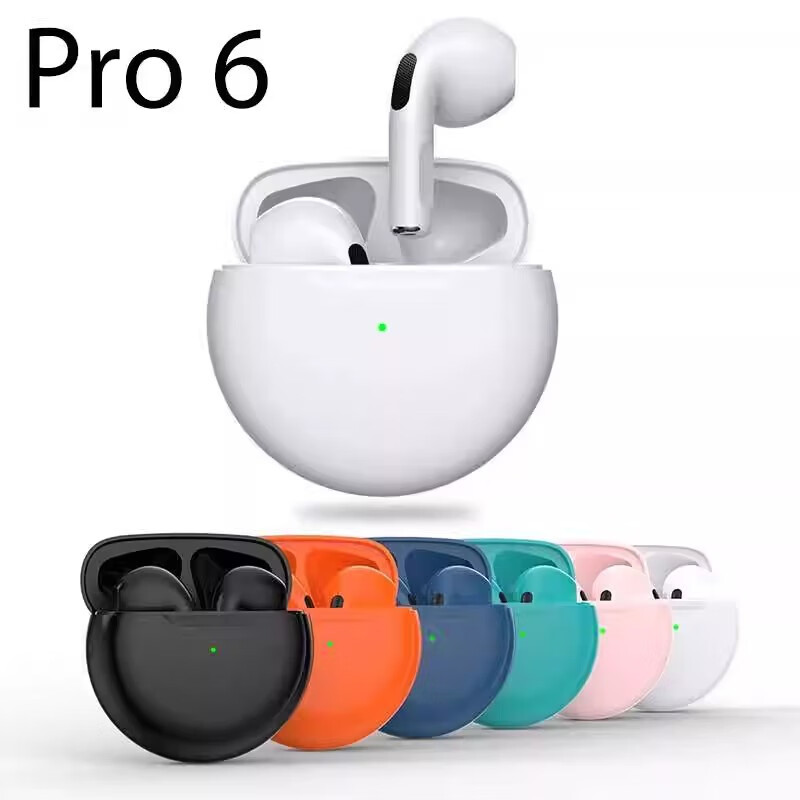 新款Pro6蓝牙耳机入耳运动降噪无线J6 TWS双耳M10 Pro4 PRO5 pro6紫色