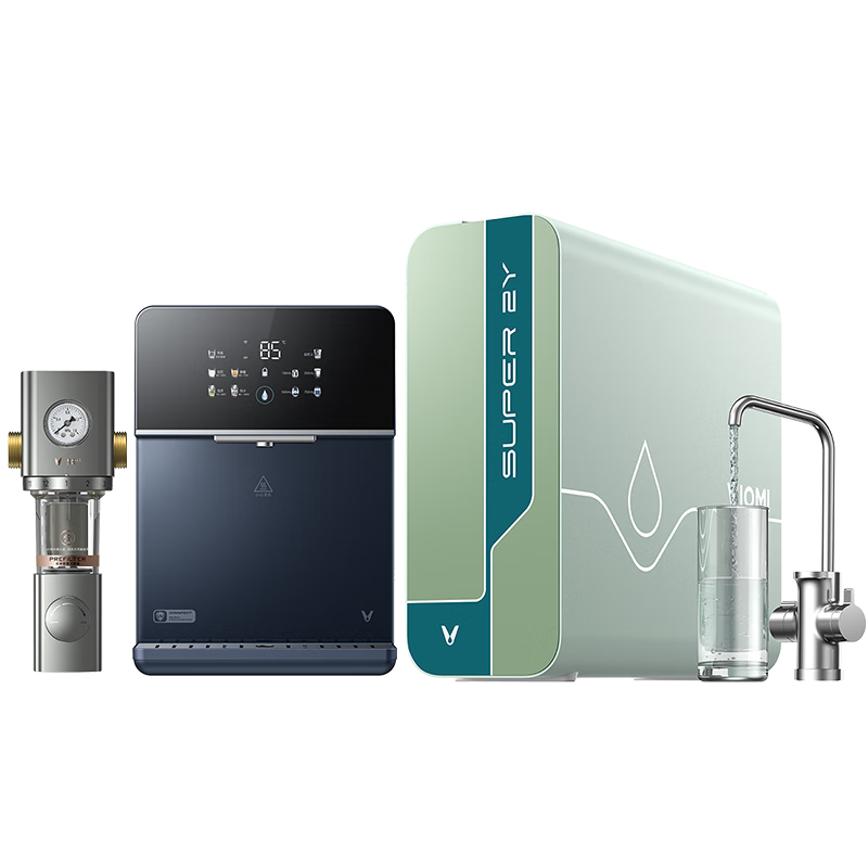 云米（VIOMI）Super 2Y 1200G全屋凈水套裝凈水器+管線機(jī)Master 2S+前置過濾器VF4-A三件套家用直飲加熱凈水器