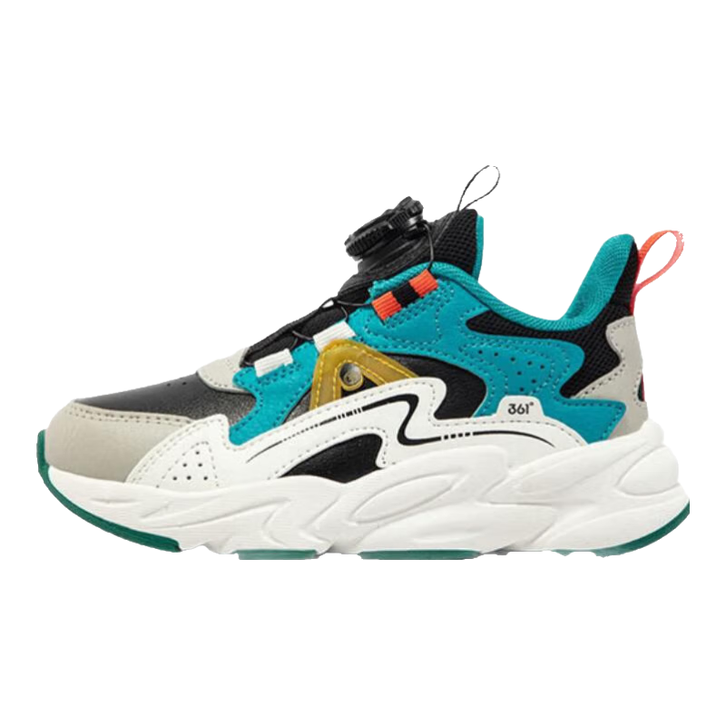 361°【商场同款】童鞋男童运动休闲跑鞋年冬季新款小童鞋子 碳黑/水鸭青/欧灰色 30