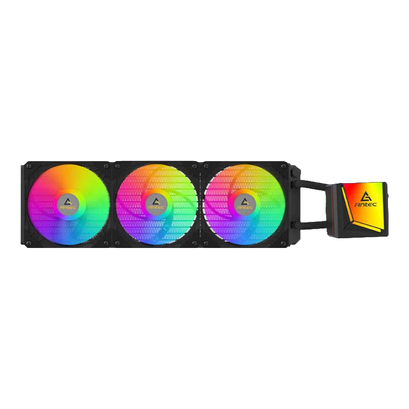 Antec安钛克幻影360 一体式水冷散热器多平台ARGB加厚冷头冷排 支持LGA1700/AM5 国际版符合多区域认证 黑色