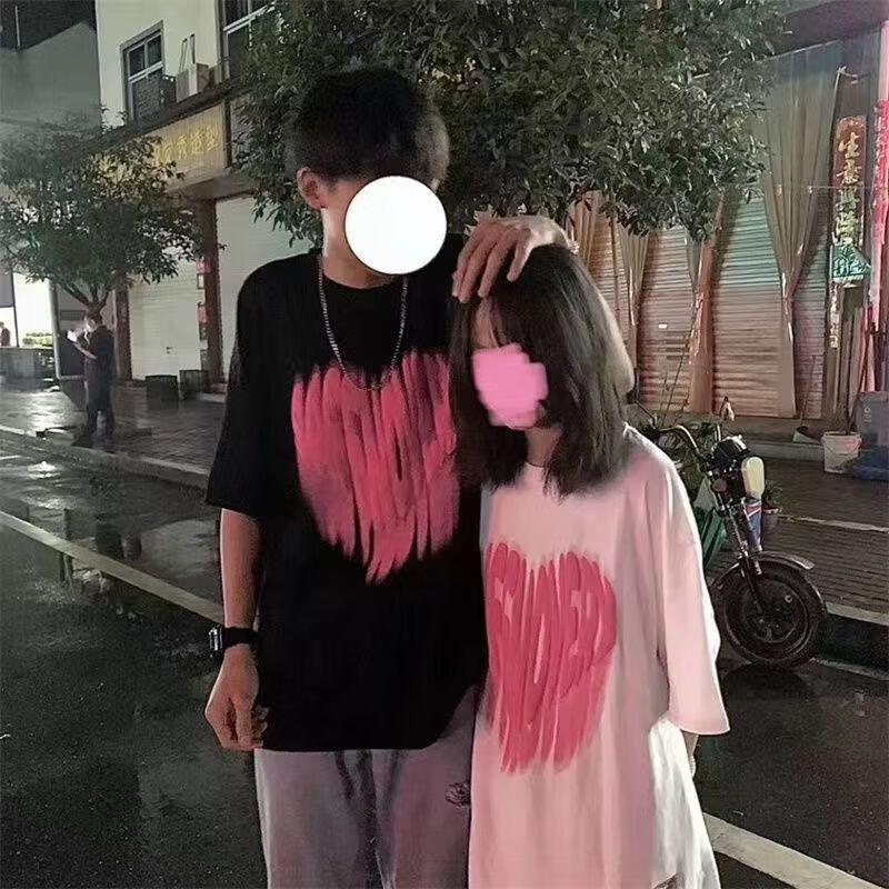 发泡爱心女白男黑 女s男m