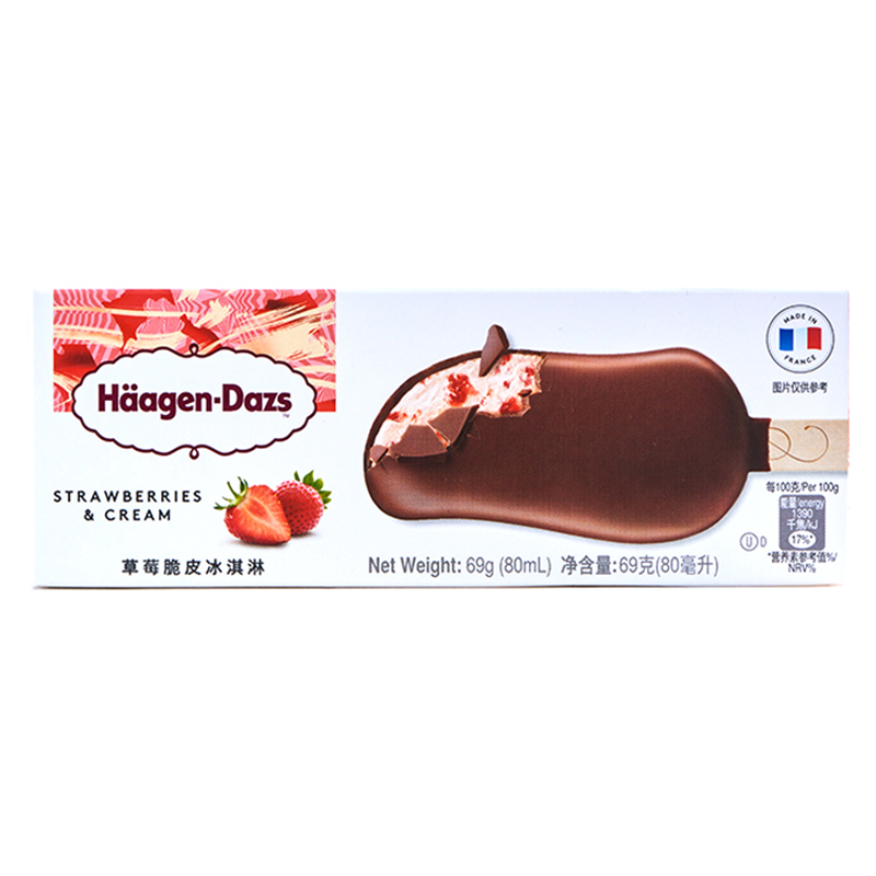 哈根达斯 草莓口味 脆皮冰淇淋 69g
