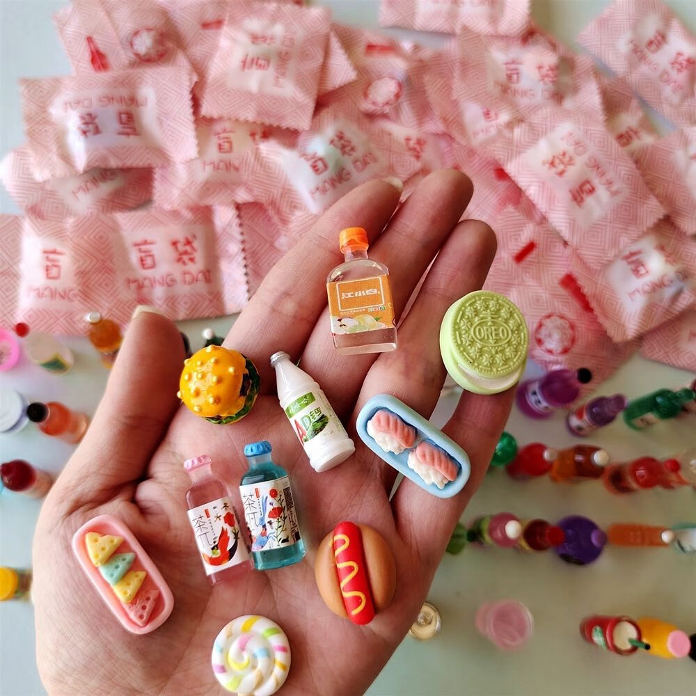 仿真食玩盲袋diy树脂迷你食物饮料小酒瓶儿童过家家玩具模型盲盒 精品