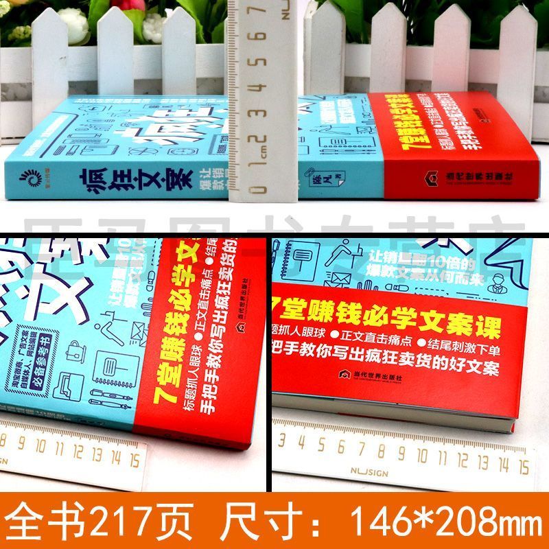 疯狂文案 7堂赚钱文案课 手把手教你写出爆款文案 广告营销策划书 中国人财保险承保【假一赔十】 疯狂文案