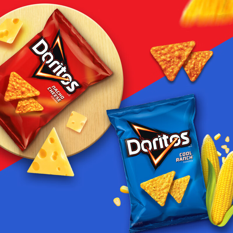 1g*4休闲零食小吃网红零食 多力多滋农场玉米片*2 奶酪味玉