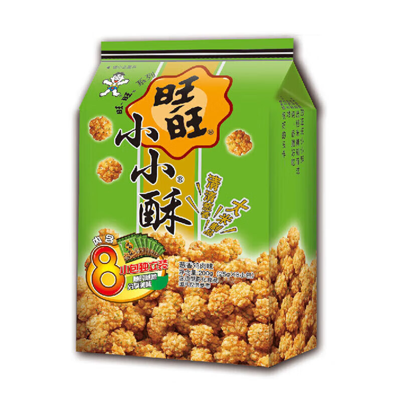 旺旺小小酥200g 三种口味可选 经典办公出游休闲饼干零食酥脆点心 葱