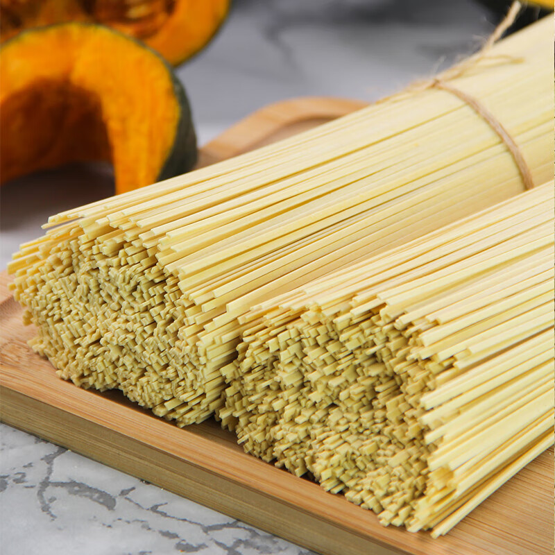 麦艺园 富硒南瓜 粗粮 蔬菜挂面 菠菜面 豌豆两掺面宵夜美食 500g南瓜