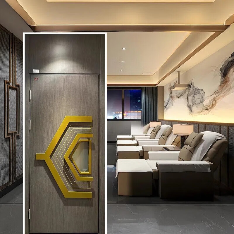 美克杰定制足浴店包厢门甲级木质防火门隔音包厢门宾馆酒店客房木门