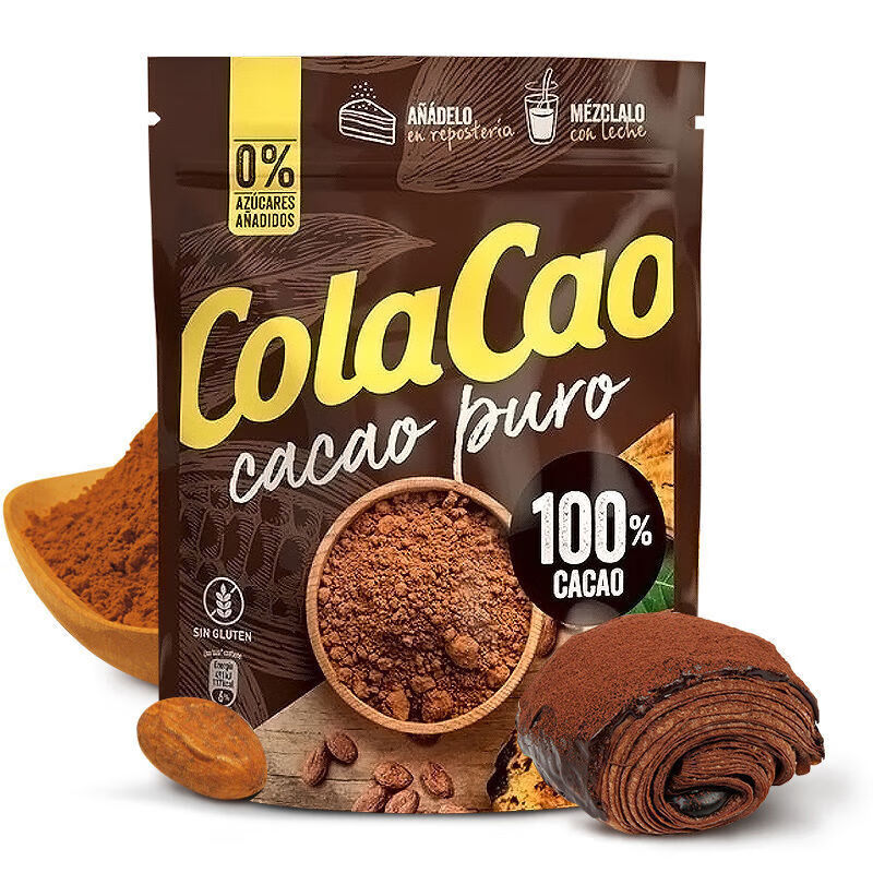 ColaCao進(jìn)口高樂高生可可粉純可可未堿化熱巧克力沖飲品烘焙250g 純可可粉250g(袋)