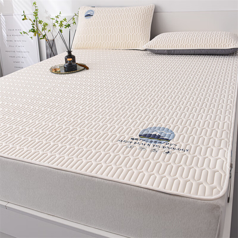 眷舒轻奢品牌凉席冰丝乳胶凉席高档夏季折叠简约可水洗绑带款床上用品