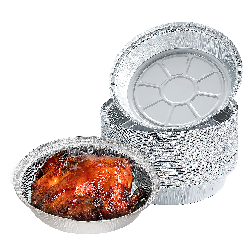 特美居（temeiju）空气炸锅锡纸盘锡纸碗空气炸锅专用纸食品级户外烤盘大号5.5L30只