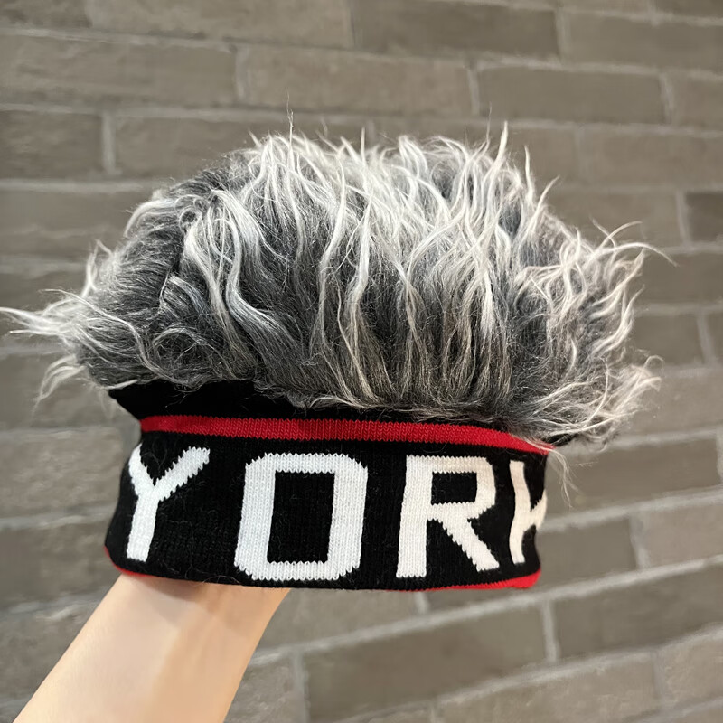 千叶繁疯狂发型日儿童男孩假发帽头饰公主女童潮时尚男童短发宝宝套头