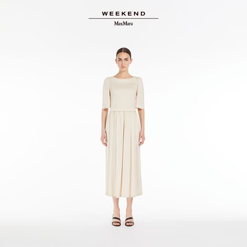 Weekend Max Mara【甄选惠享】 女装棉质针织连衣裙5621064206 白色 M