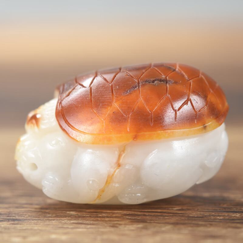 疆友 孤品 和田玉白玉籽料龙龟挂件 男女款吊坠 翟学甲 23克