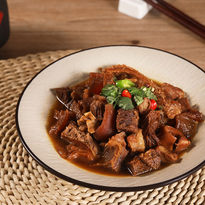 渔歌牧曲牛杂无肝无肺无皮半成品广式牛杂煲批发牛肚牛肠牛筋生鲜浇头净重 400g/盒含牛肚牛筋牛肠牛腩