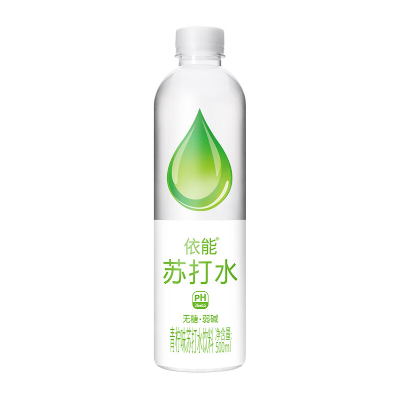 依能苏打水加锌青柠500ml*12瓶多口味饮用水弱碱性水经典饮料 青柠味